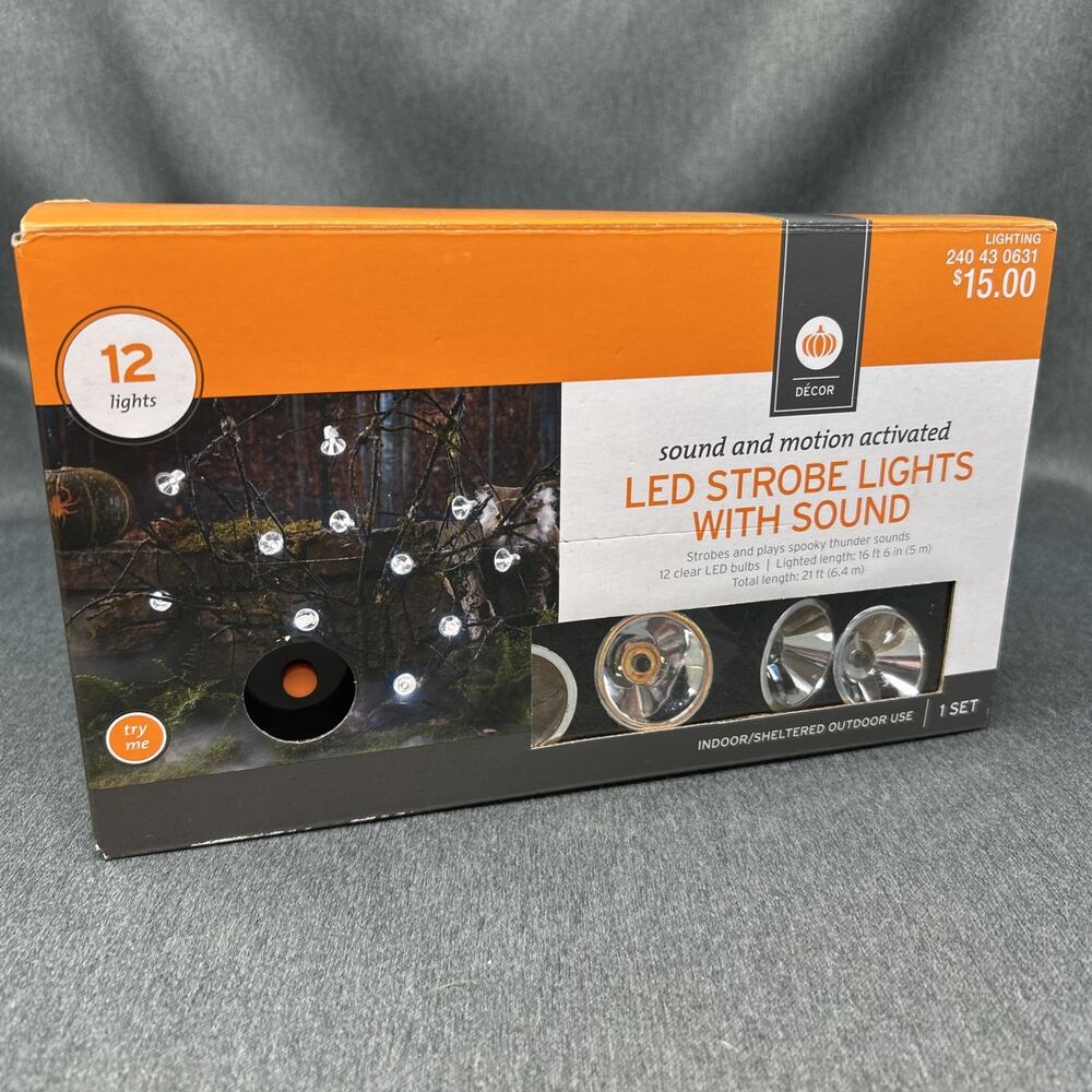 2015 Target Brand LED Strobe Lights With Sound Battery Operated Works